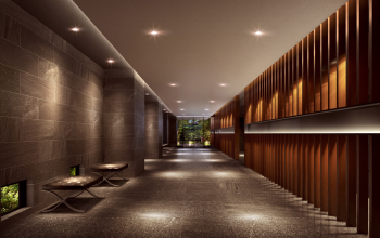 グローリオレジデンス新丸子　エントランスホール完成予想CG