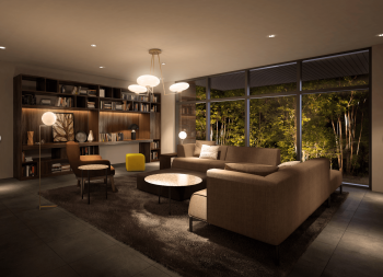 MJR大野城駅前　ラウンジ完成予想CG