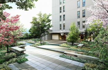 シャリエ西船橋　エントランスアプローチ完成予想CG