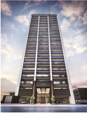 グランドパレス高見三条橋タワー　外観完成予想図1