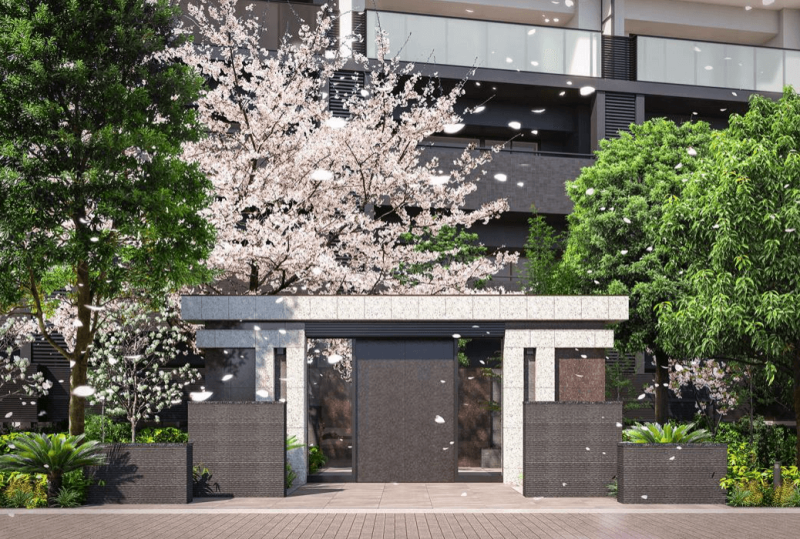 ファイル:プレイズ津駅西 エントエランスアプローチ完成予想図.png