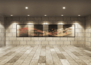 レ・ジェイド タイムズコア川越　エントランスホール（ガラスアート）完成予想図