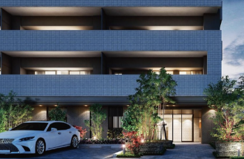 サーパス大分新町レジデンス　エントランスアプローチ完成予想CG