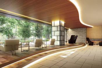 プレミスト新小岩 親水公園　ラウンジ完成予想CG