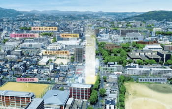 サンパーク学園大通りグラッセ　周辺写真CG合成