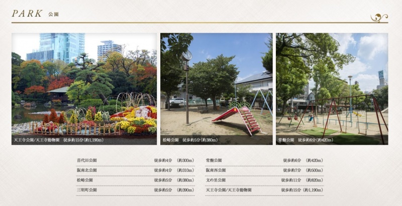 ファイル:ユニハイム阿倍野 松崎町レジデンス公園.JPG