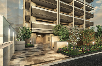 グローリオコンフォート青葉通一番町　エントランスアプローチ完成予想図