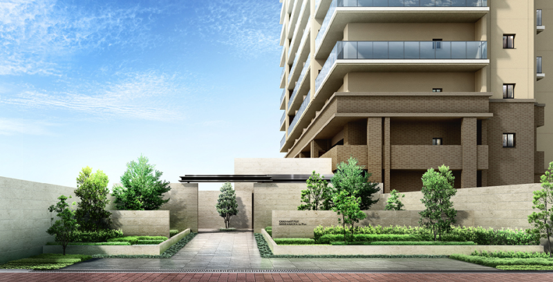 ファイル:シャルマンフジ新金岡ラプラス エントランスアプローチ完成予想CG.png