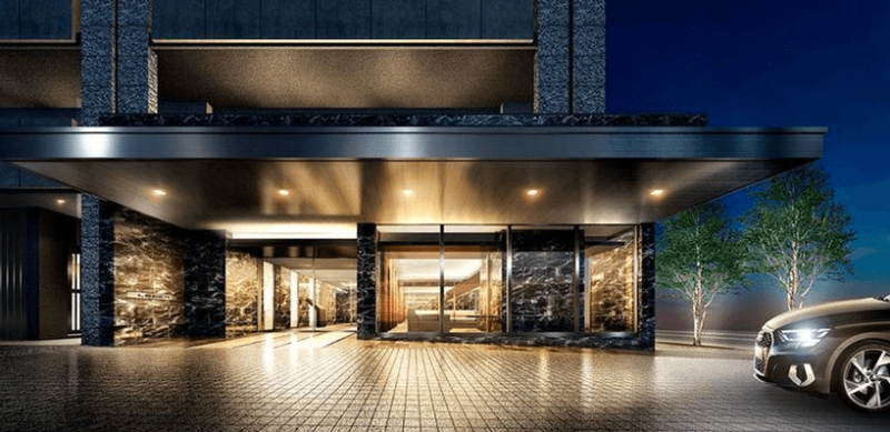 ファイル:レーベン弘前 THE MID TOWER エントランスアプローチ完成予想図.png