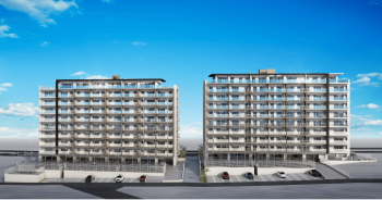 ワイズエステムコート北谷伊平EAST＆WEST　外観完成予想図