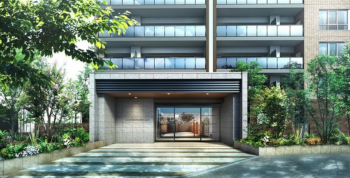 クリオ福住ガーデンマークス エントランスアプローチ完成予想CG