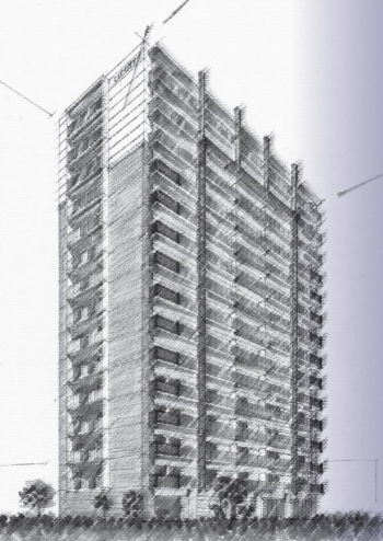 リコット岡崎城　外観完成予想イラスト