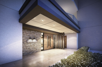 プレサンスロジェ名護宇茂佐ヴォール　エントランス完成予想CG