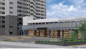 ダイアパレス白山　スーパー外観完成予想図（物件直結）