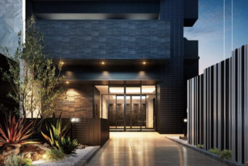 プレサンス ロジェ 岡山駅元町　エントエランスアプローチ完成予想図