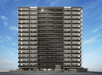 アルファステイツ熊本駅東　外観完成予想図（立面）