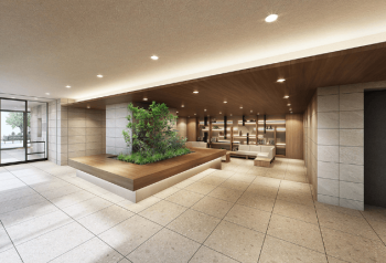 サーパス福山駅ザ・ガーデン　エントエランスホール完成予想図