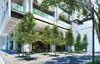 シエリアタワー仙台青葉通　エントランスアプローチ完成予想CG