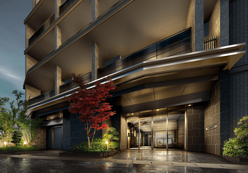 ファイル:レーベン長岡天神Project エントエランスアプローチ完成予想図.png