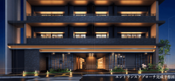 グラディス西広島駅前ザ・タワー　エントエランスアプローチ完成予想図