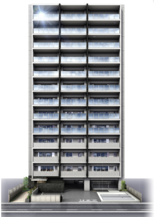 ファミリアーレ尾頭橋レジデンス　外観完成予想図1