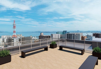 イーグルコート大津中央ザ・ファースト　屋上テラス完成予想図