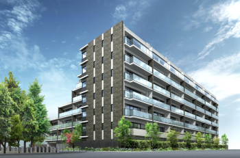 アールブラン武蔵新田　外観完成予想CG