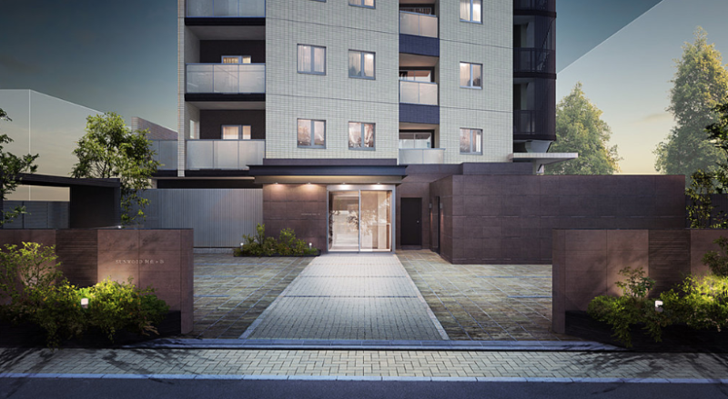 ファイル:サンウッド阿佐ヶ谷 エントランスアプローチ完成予想図.png