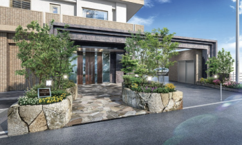 アルバガーデン　筑紫駅前VI　エントエランスアプローチ完成予想図