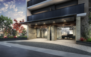 オープンレジデンシア名古屋菊井通　エントランスアプローチ完成予想CG