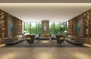 照葉ザ・タワー　レセプションラウンジ完成予想CG