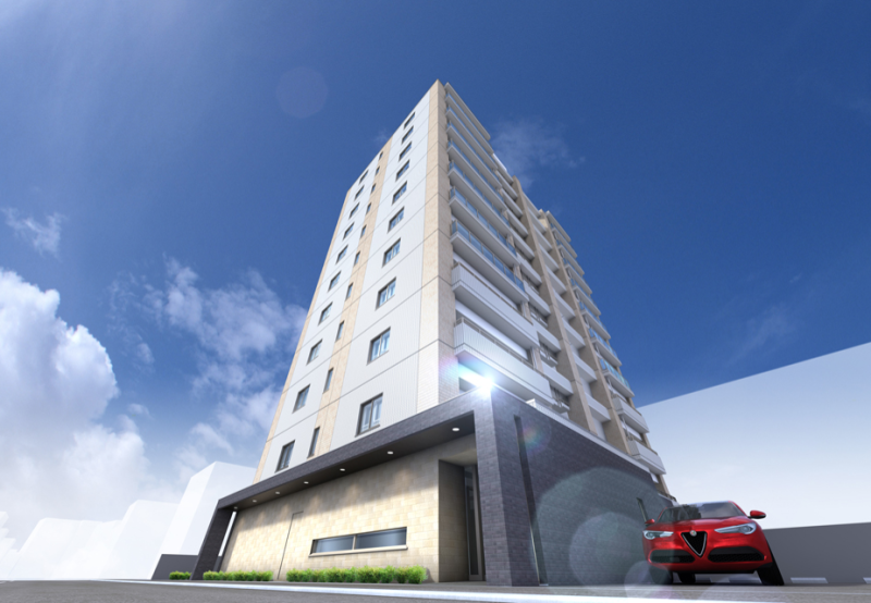 ファイル:アルビオ・ガーデン麻生 外観完成予想CG.png