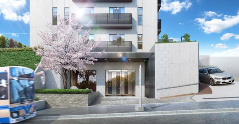 ファイル:ガーラ・レジデンス横浜三ツ沢 エントランスアプローチ完成予想CG.png