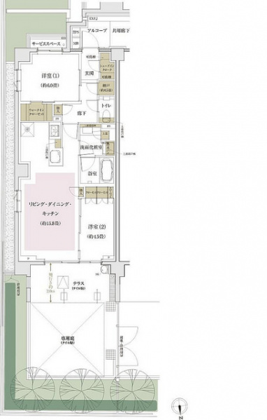 ファイル:プラウド新宿牛込柳町Ntタイプ 62.67㎡.jpg