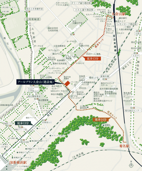 ファイル:現地案内図 大倉山161119.png