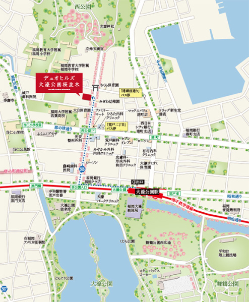 ファイル:現地案内図 大濠公園170115.jpg