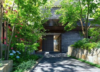 グランドメゾン目白レジデンス　エントランス外観完成予想CG