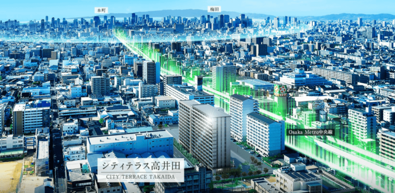 ファイル:シティテラス高井田 周辺写真CG合成.png