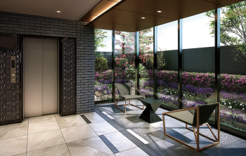 ポレスター上町レジデンス　ラウンジコーナー完成予想図