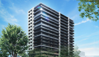 サンリヤンJR久留米駅前　外観完成予想CG