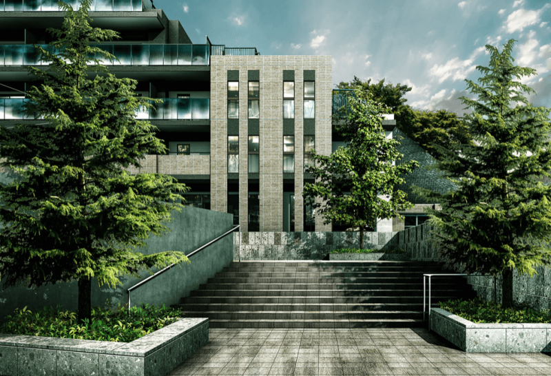 ファイル:レーベン横浜山手 ONE WARD COURT エントエランスアプローチ完成予想図.png