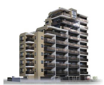 エイリックスタイル香住ヶ丘クオリア　外観完成予想図