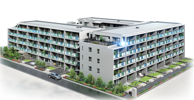 ファイル:エクセレントシティ日吉本町ガーデン 外観CG.png