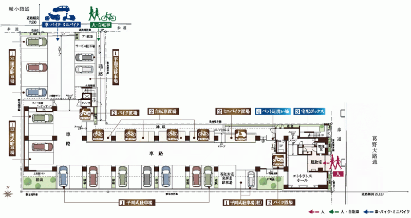 ファイル:パラドール四条葛野大路 グラン・スマート敷地配置図.gif