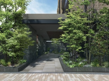 グランフォーレ姪浜駅南レジデンス　エントエランスアプローチ完成予想図