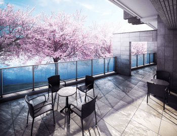 ソシオ ザ・プライド新白島 テラス完成予想CG