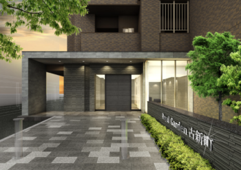 ロイヤルガーデン古新町　エントランスアプローチ完成予想CG
