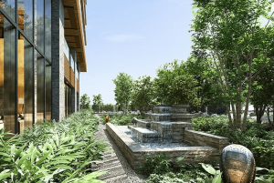 プラウドタワー芝浦　水盤完成予想図