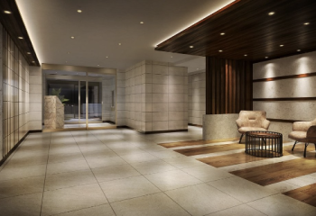 プレサンスグラン首里金城町　エントエランス穂ホール完成予想図