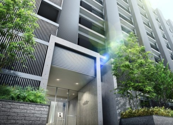 シティタワー駒沢大学ステーションコート　レジデンス棟エントランス完成予想CG